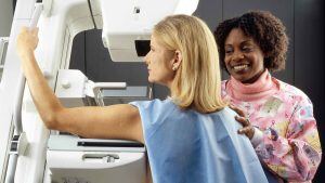 woman getting a breast exam